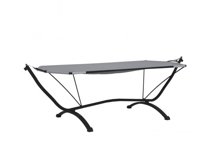 Sonata H Лаундж легло със сенник, сиво, стомана и плат Оксфорд