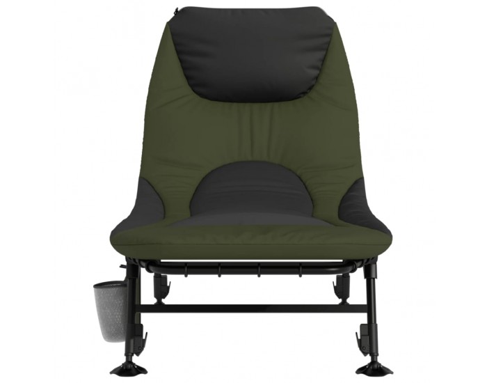 Sonata H Легло за риболов с регулируеми лапи за кал, сгъваемо, зелен