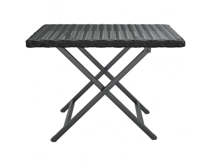 Sonata H Сгъваема маса, черна, 45x35x32 см, полиратан