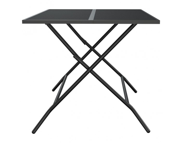 Sonata H Сгъваема градинска маса, антрацит, 110x80x72 cм, стомана, мрежа