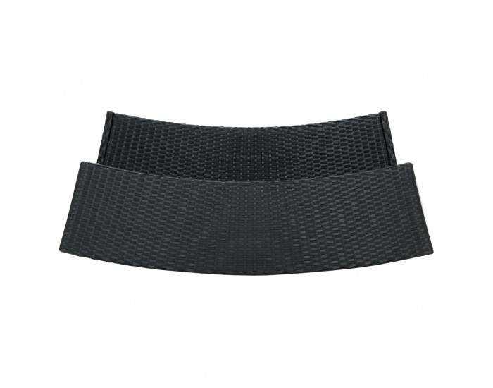 Sonata H Градинска бар маса, черна, 120x55x110 см, полиратан