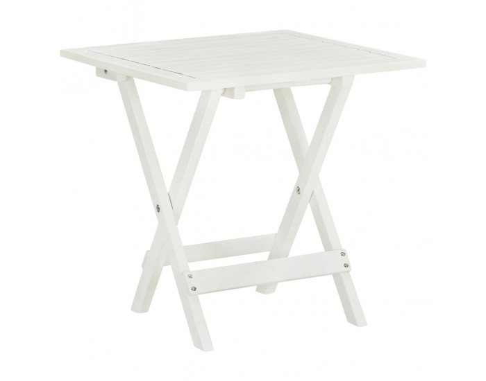 Sonata H Бистро маса, бяла, 46x46x47 см, акациево дърво масив