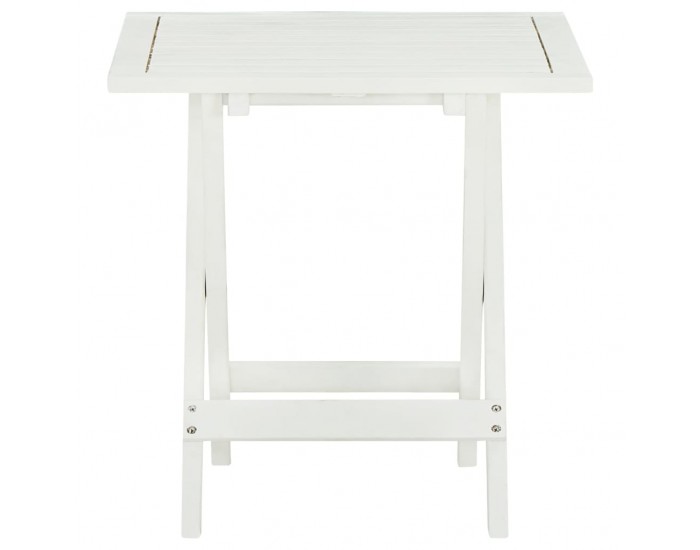 Sonata H Бистро маса, бяла, 46x46x47 см, акациево дърво масив