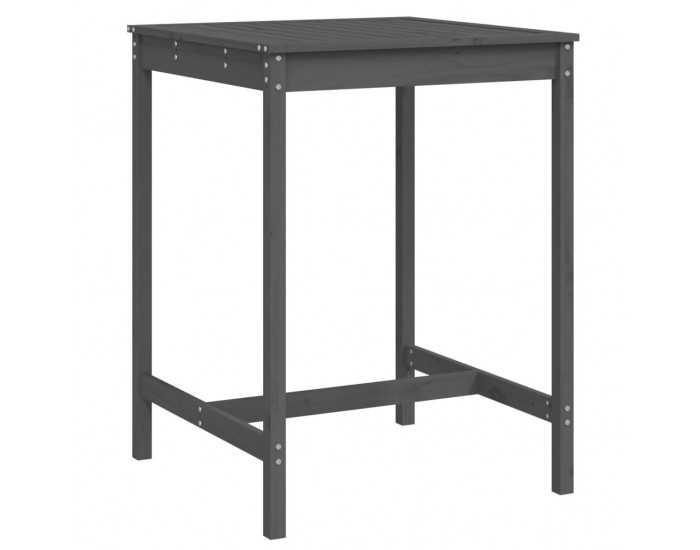 Sonata H Градинска маса, сива, 82,5x82,5x110 см, борово дърво масив