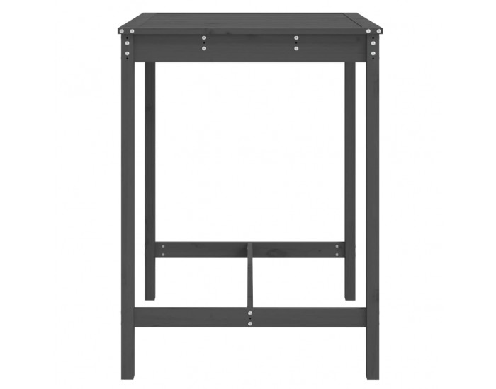 Sonata H Градинска маса, сива, 82,5x82,5x110 см, борово дърво масив