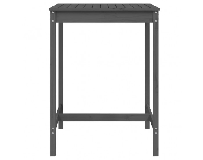 Sonata H Градинска маса, сива, 82,5x82,5x110 см, борово дърво масив