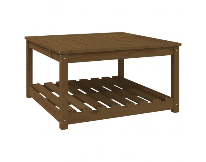 Sonata H Градинска маса меденокафява 82,5x82,5x45 см борово дърво масив