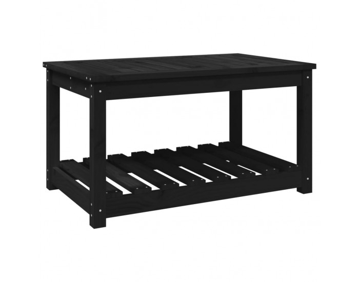 Sonata H Градинска маса черна 82,5x50,5x45 см масивна борова дървесина