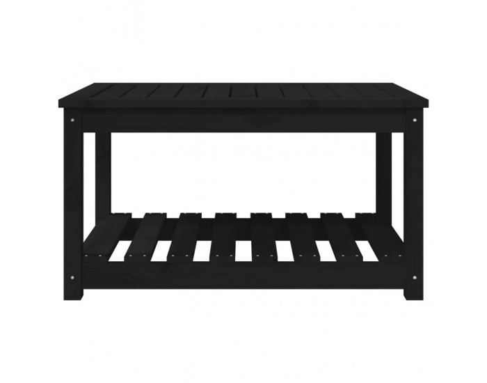 Sonata H Градинска маса черна 82,5x50,5x45 см масивна борова дървесина