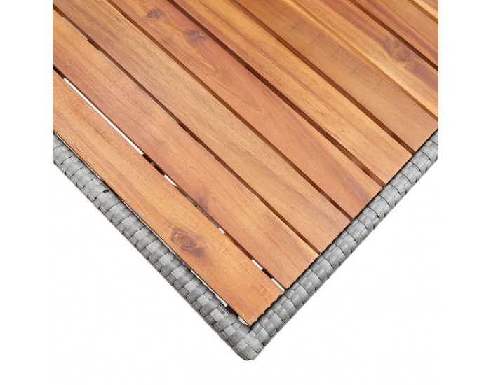 Sonata H Градинска маса, сива, 120x70x66 см, акация масив