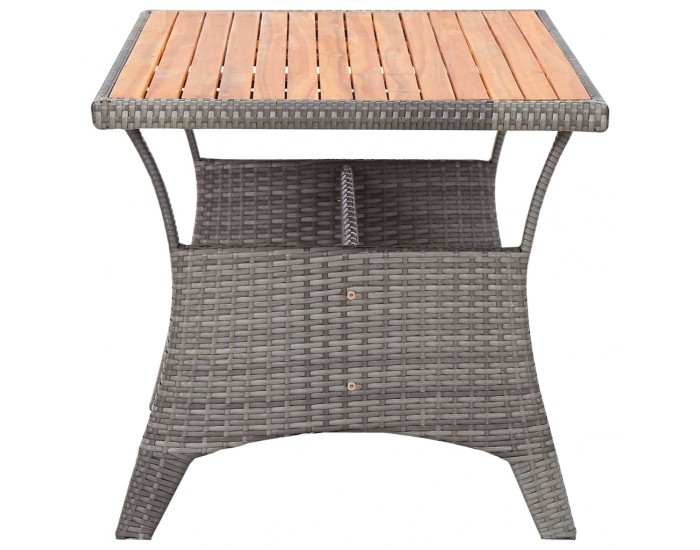 Sonata H Градинска маса, сива, 120x70x66 см, акация масив