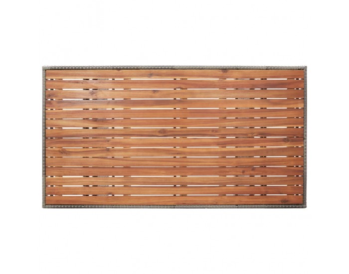 Sonata H Градинска маса, сива, 120x70x66 см, акация масив