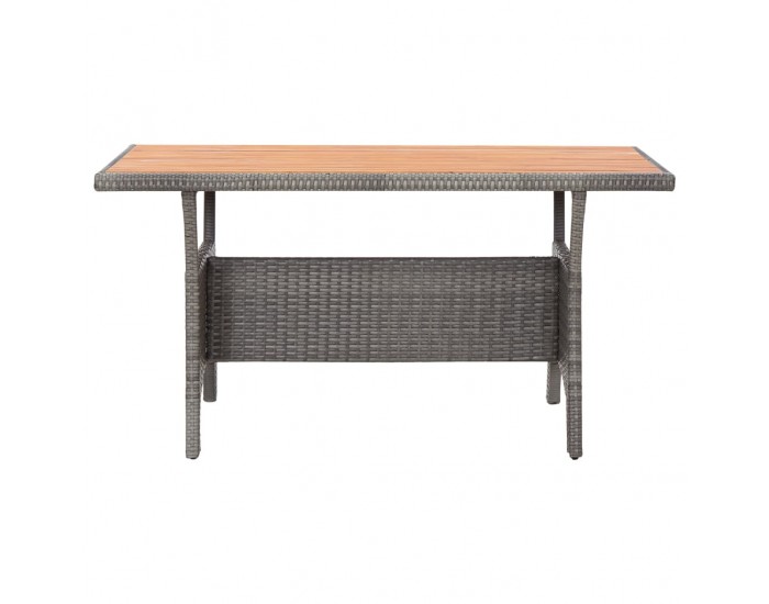 Sonata H Градинска маса, сива, 120x70x66 см, акация масив