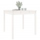 Sonata H Градинска маса, бяла, 82,5x82,5x76 см, борово дърво масив