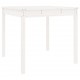 Sonata H Градинска маса, бяла, 82,5x82,5x76 см, борово дърво масив