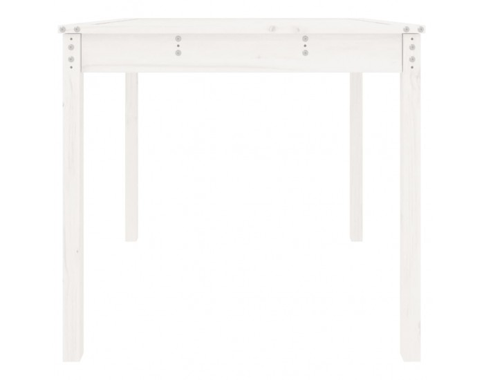 Sonata H Градинска маса, бяла, 82,5x82,5x76 см, борово дърво масив