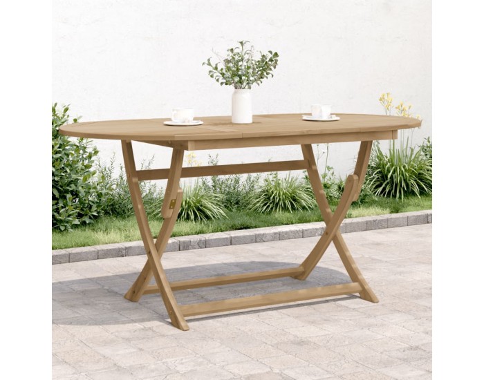 Sonata H Сгъваема градинска маса 160x85x75 см масивна акация
