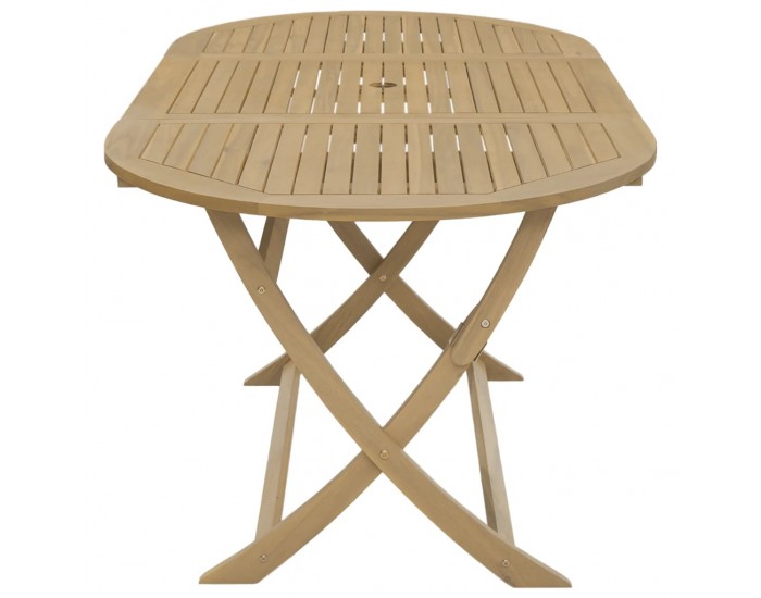 Sonata H Сгъваема градинска маса 160x85x75 см масивна акация