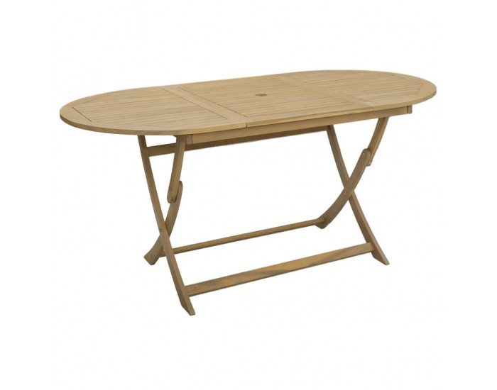Sonata H Сгъваема градинска маса 160x85x75 см масивна акация