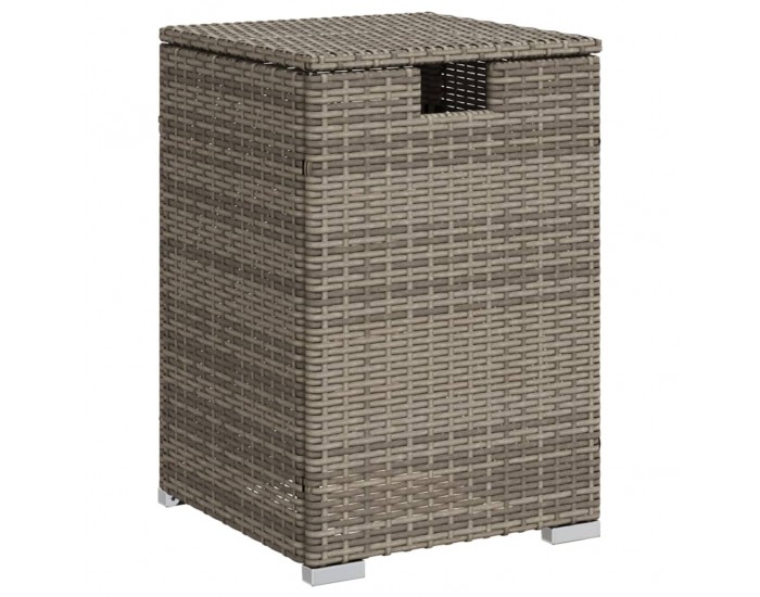 Sonata H Покриваща маса резервоар за пропан сива 40x40x60 см полиратан