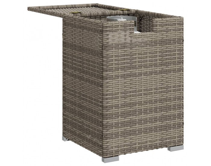 Sonata H Покриваща маса резервоар за пропан сива 40x40x60 см полиратан