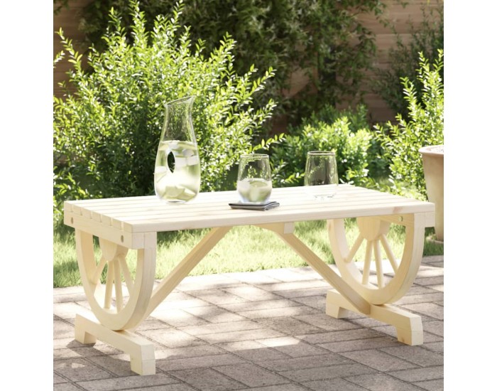 Sonata H Градинска кафе маса 90x50x40 см масивна ела