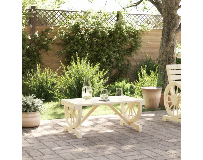 Sonata H Градинска кафе маса 90x50x40 см масивна ела