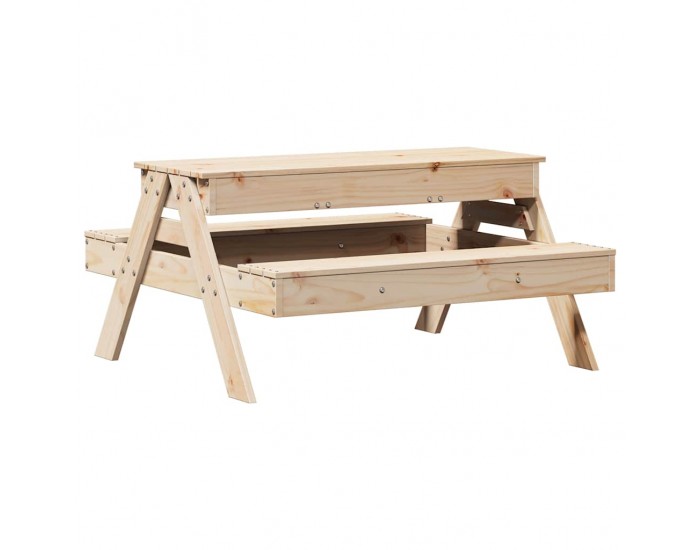 Sonata H Маса за пикник с пясъчник за деца, борово дърво масив