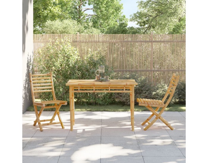 Sonata H Градинска трапезна маса 110x55x75 см бамбук