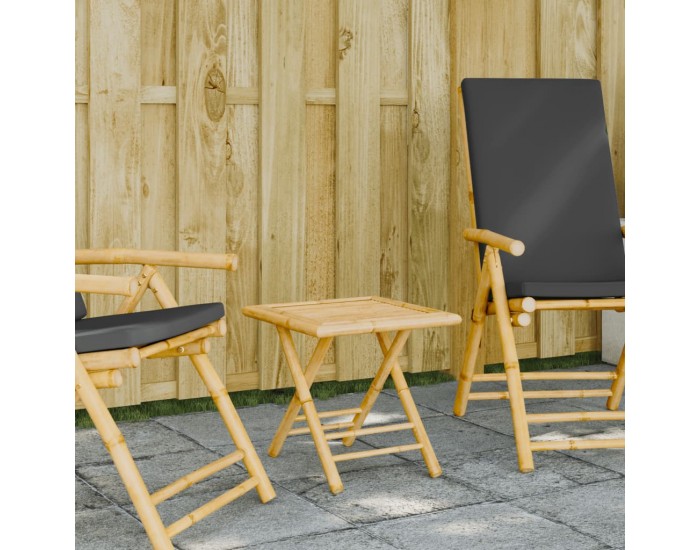 Sonata H Сгъваема градинска маса, 45x45x45 см, бамбук