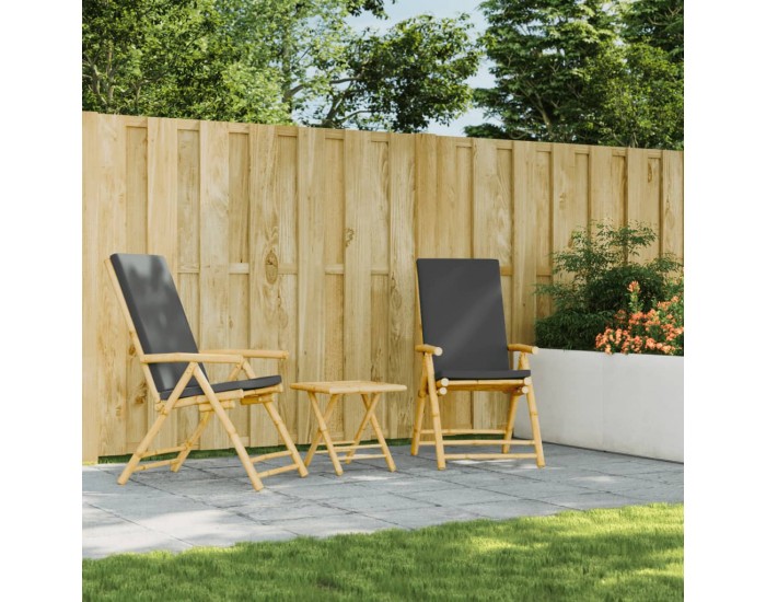 Sonata H Сгъваема градинска маса, 45x45x45 см, бамбук