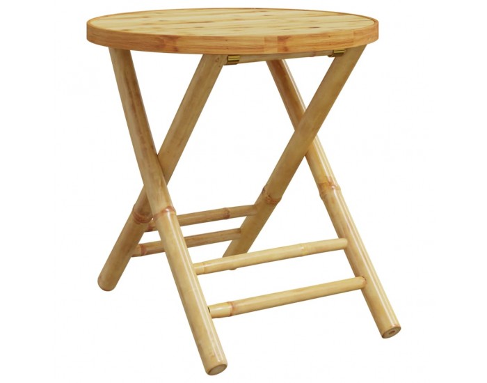 Sonata H Сгъваема градинска маса, Ø45x45 см, бамбук