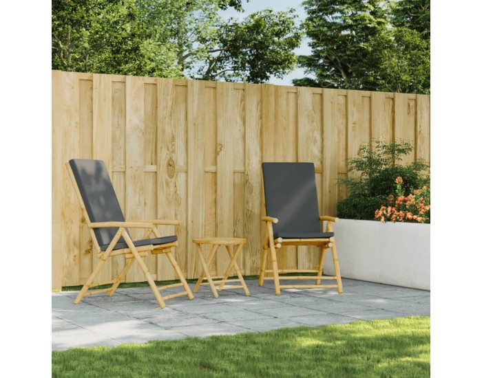 Sonata H Сгъваема градинска маса, Ø45x45 см, бамбук