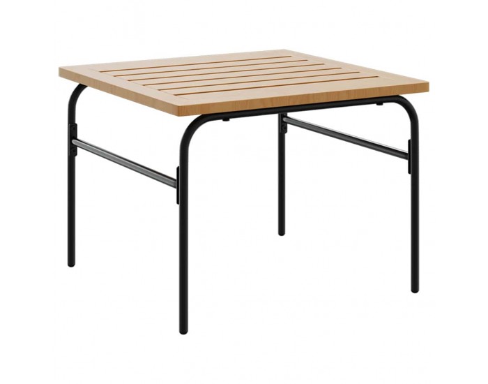 Sonata H Градински стифиращи кафе маси, 2 бр, кафяво и черно, стомана