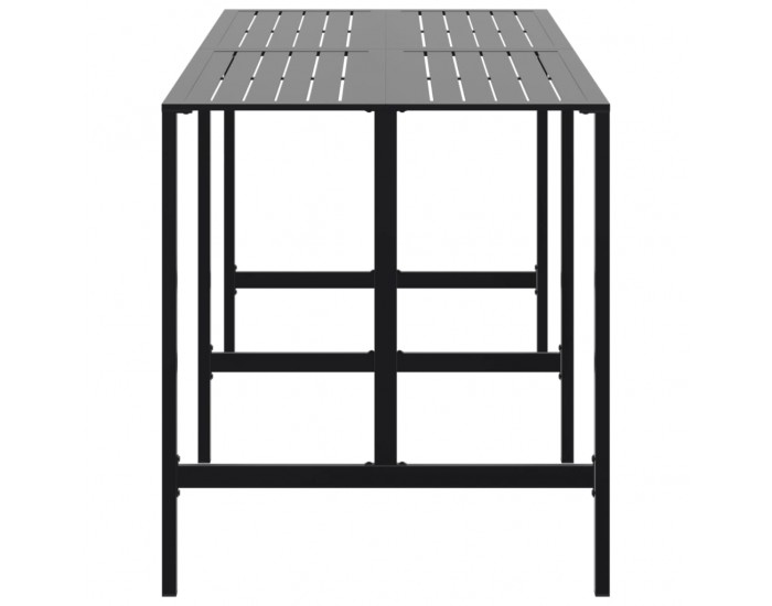 Sonata H Бар маса, черна, 200x100x110 см, прахово боядисана стомана