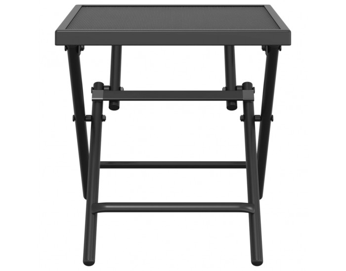 Sonata H Сгъваема градинска маса, антрацит, 38x38x38 cм, стомана, мрежа