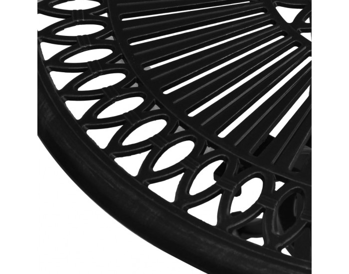 Sonata H Градинска маса, черна, 62x62x65 см, лят алуминий