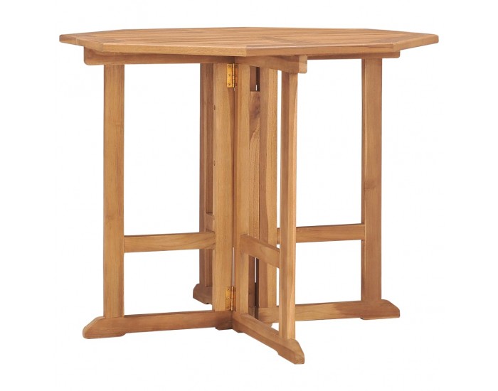 Sonata H Сгъваема градинска трапезна маса, 90x90x75 см, тик масив