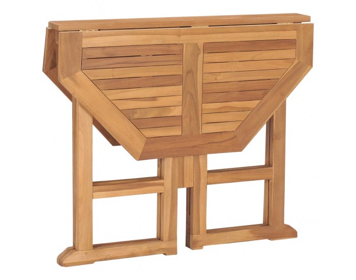 Sonata H Сгъваема градинска трапезна маса, 90x90x75 см, тик масив