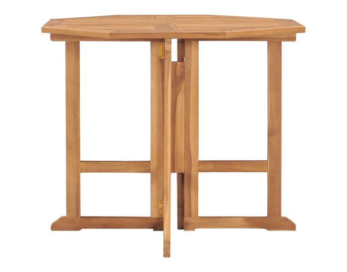 Sonata H Сгъваема градинска трапезна маса, 90x90x75 см, тик масив