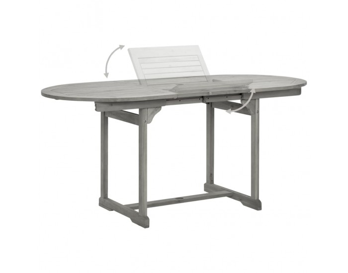 Sonata H Градинска трапезна маса (120-170)x80x75 cм акациево дърво масив