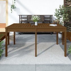 Sonata H Градинска маса меденокафява 159,5x82,5x76 см борово дърво масив - Градински маси