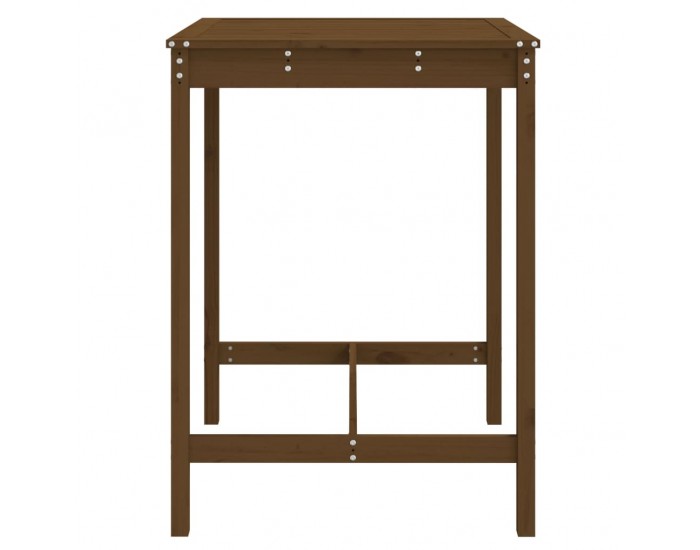 Sonata H Градинска маса меденокафява 82,5x82,5x110 см борово дърво масив