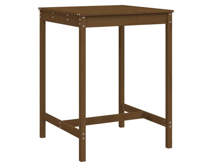 Sonata H Градинска маса меденокафява 82,5x82,5x110 см борово дърво масив