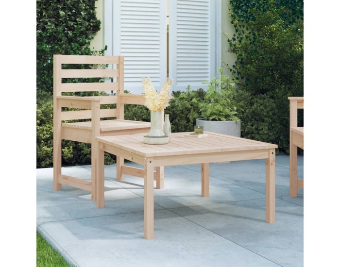 Sonata H Градинска маса, 82,5x82,5x45 см, борово дърво масив