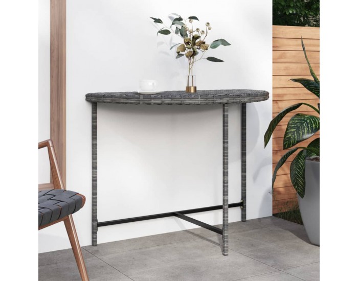 Sonata H Градинска маса, сива, 100x50x75 см, полиратан