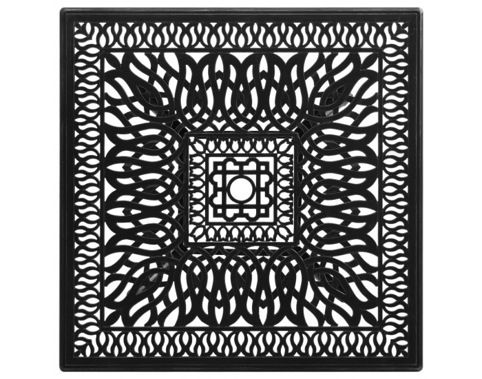 Sonata H Градинска маса, черна, 90x90x73 см, лят алуминий