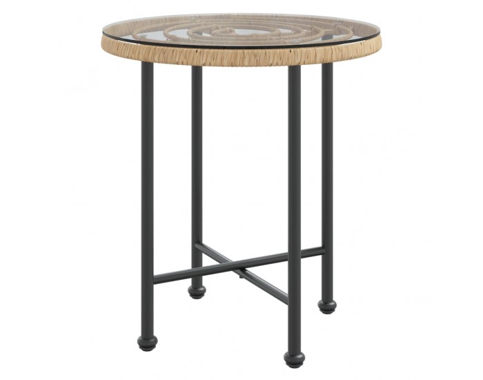 Sonata H Трапезна маса Ø50 см закалено стъкло и стомана