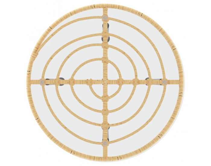 Sonata H Трапезна маса Ø50 см закалено стъкло и стомана