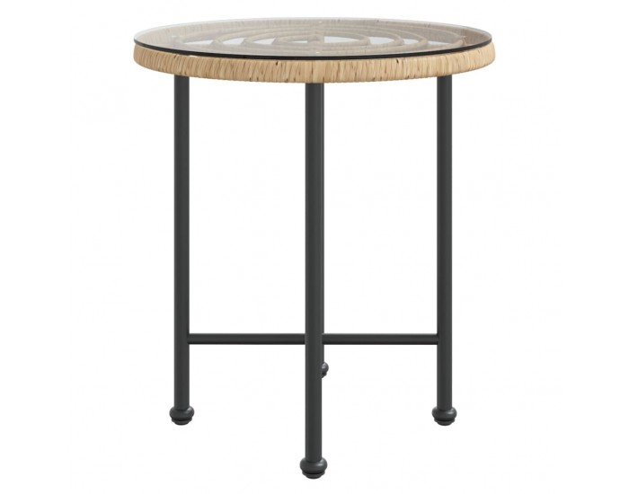 Sonata H Трапезна маса Ø50 см закалено стъкло и стомана